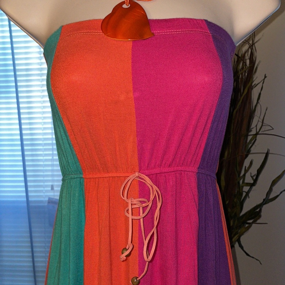 Good times USA | Multicolored Tube Maxi Dress - Picture 2 of 4
